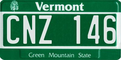 VT license plate CNZ146