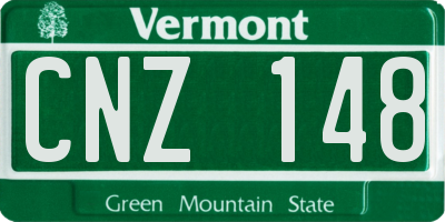 VT license plate CNZ148