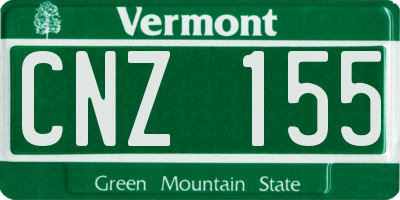 VT license plate CNZ155