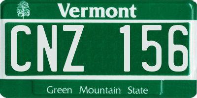VT license plate CNZ156