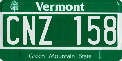 VT license plate CNZ158