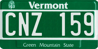 VT license plate CNZ159