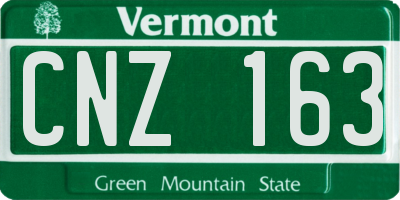 VT license plate CNZ163
