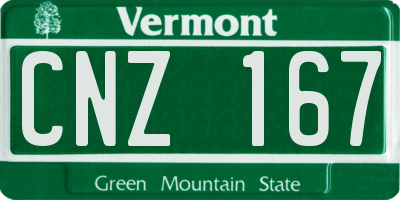 VT license plate CNZ167
