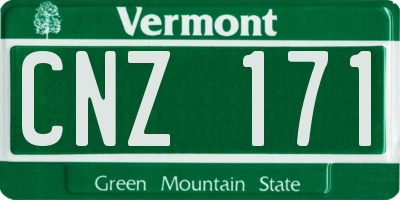 VT license plate CNZ171