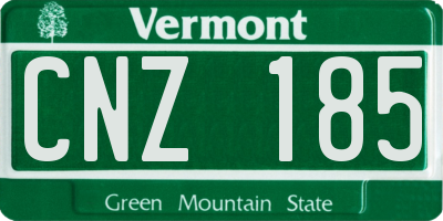 VT license plate CNZ185