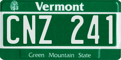 VT license plate CNZ241