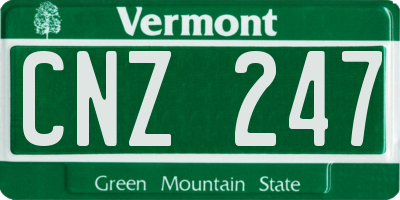 VT license plate CNZ247