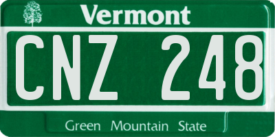 VT license plate CNZ248
