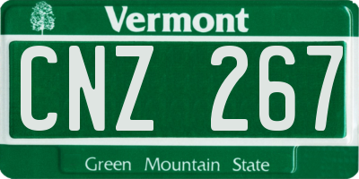 VT license plate CNZ267