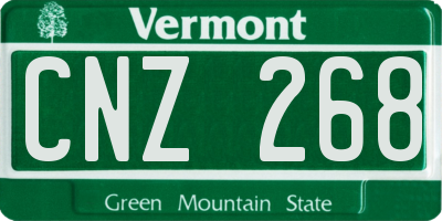 VT license plate CNZ268