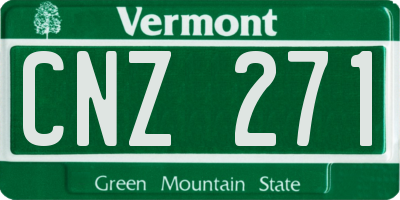 VT license plate CNZ271
