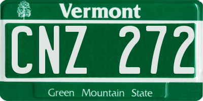 VT license plate CNZ272
