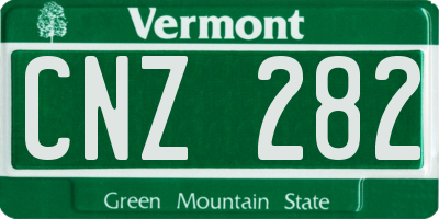 VT license plate CNZ282