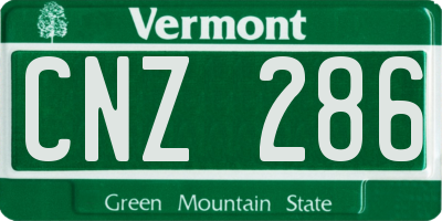 VT license plate CNZ286