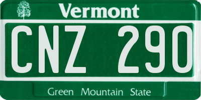 VT license plate CNZ290