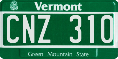 VT license plate CNZ310