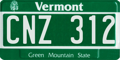 VT license plate CNZ312