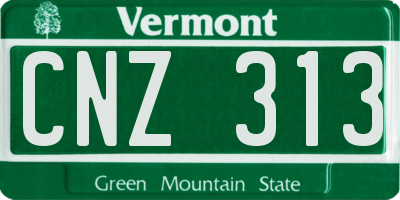 VT license plate CNZ313