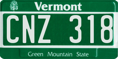 VT license plate CNZ318