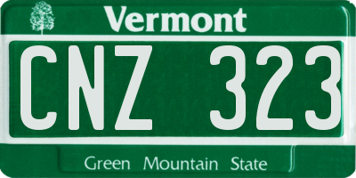 VT license plate CNZ323