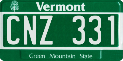 VT license plate CNZ331