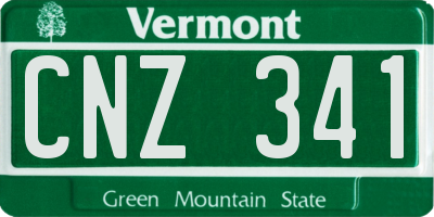 VT license plate CNZ341