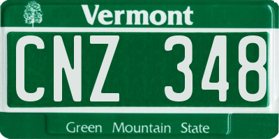 VT license plate CNZ348