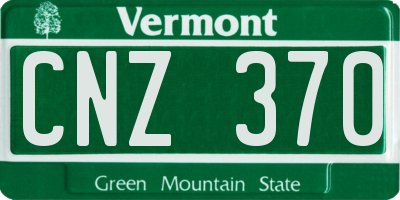 VT license plate CNZ370