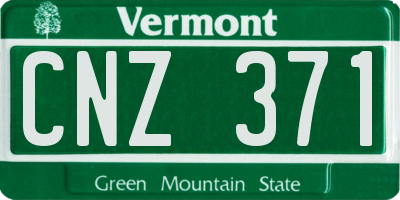 VT license plate CNZ371