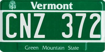 VT license plate CNZ372