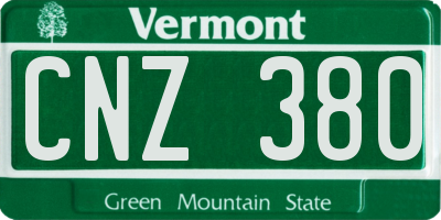 VT license plate CNZ380