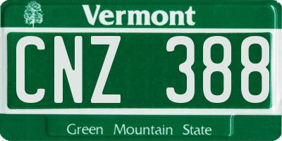 VT license plate CNZ388