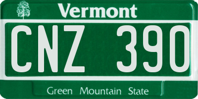 VT license plate CNZ390