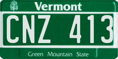 VT license plate CNZ413