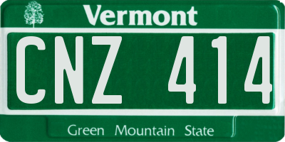 VT license plate CNZ414
