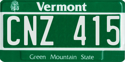 VT license plate CNZ415