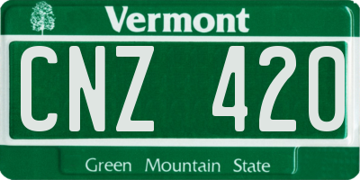 VT license plate CNZ420