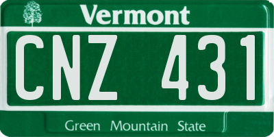 VT license plate CNZ431