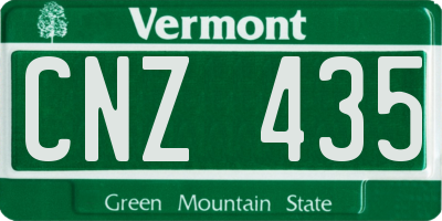 VT license plate CNZ435
