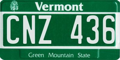 VT license plate CNZ436