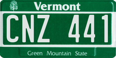 VT license plate CNZ441