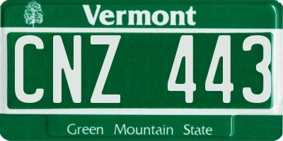 VT license plate CNZ443