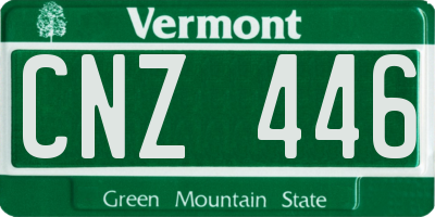 VT license plate CNZ446