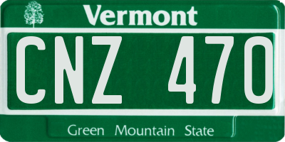 VT license plate CNZ470
