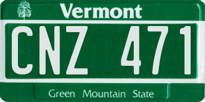 VT license plate CNZ471