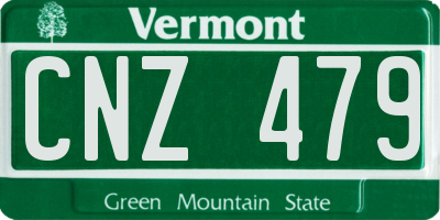 VT license plate CNZ479