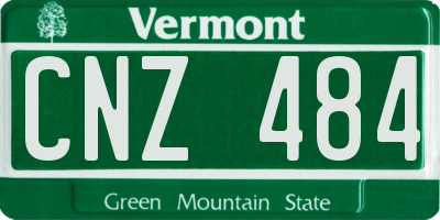 VT license plate CNZ484
