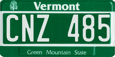 VT license plate CNZ485