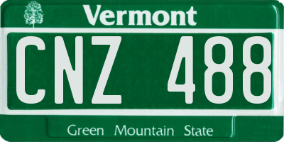 VT license plate CNZ488